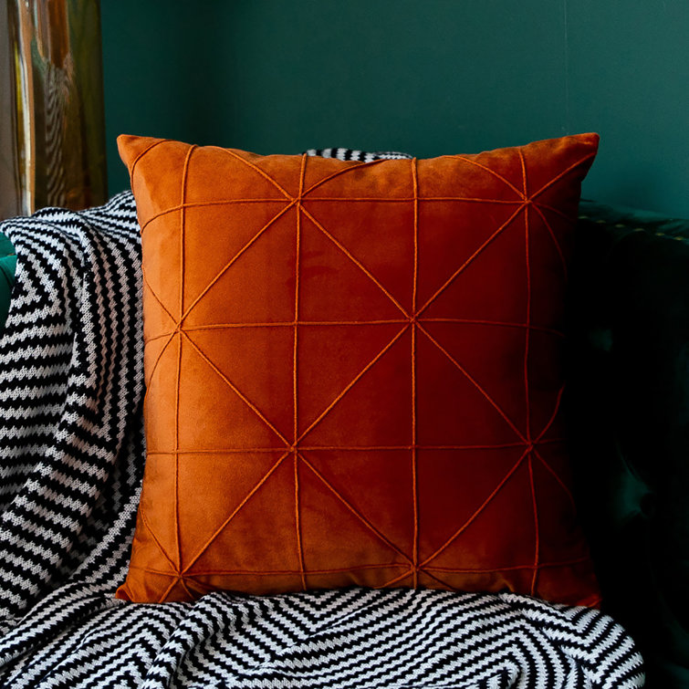 Burnt orange scatter store cushions